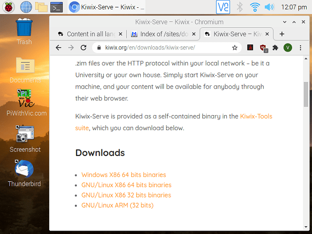 Download Kiwix Serve